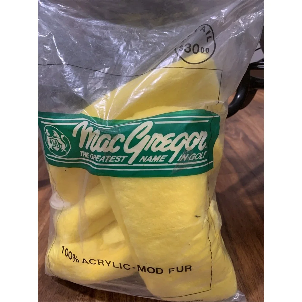 Vintage MacGregor Golf  Club sleeve Covers Set Of 4 100% Acrylic - Mod fur